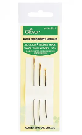 Clover Embroidery Needles Bent Tip 3 Sizes 3 pcs