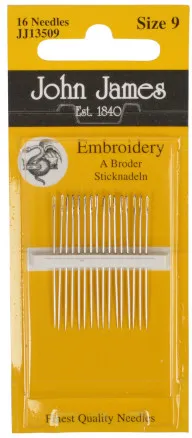 John James Embroidery Needles Size 9 - 16 pcs