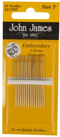 John James Embroidery Needles Size 5 - 16 pcs