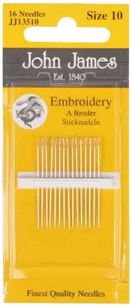 John James Embroidery Needles Size 10 - 16 pcs